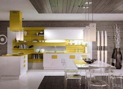دکوراسیون آشپزخانه مدرن و ساده ایتالیایی ، عکس